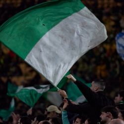 Afición del Betis en el Estadio de la Cartuja