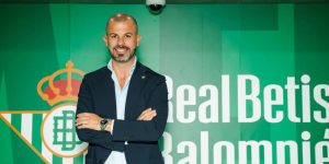 Manu Fajardo en su presentación como director deportivo del Betis
