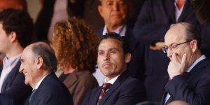 José María del Nido y Pepe Castro en el palco del Sánchez Pizjuán