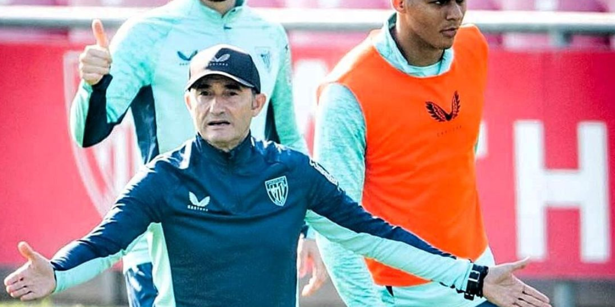 Ernesto Valverde entrenando