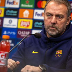 Hansi Flick en rueda de prensa