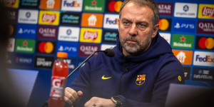 Hansi Flick en rueda de prensa