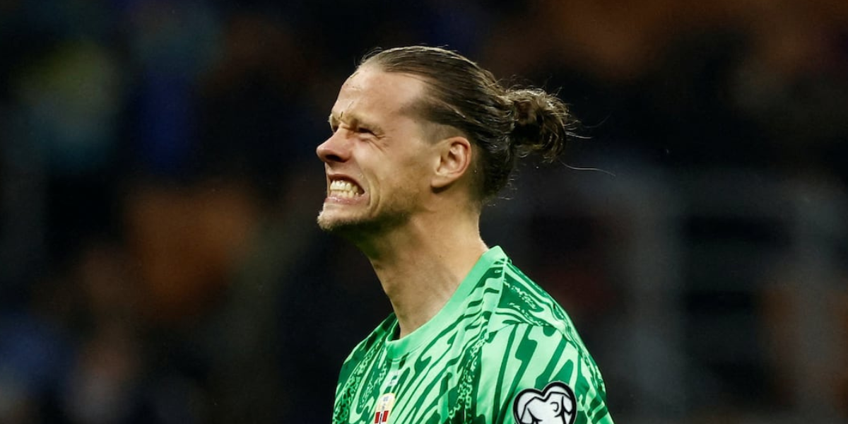 Nyland celebra con rabia una acción con Noruega