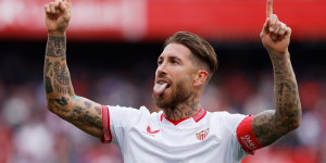 Sergio Ramos celebrando un gol