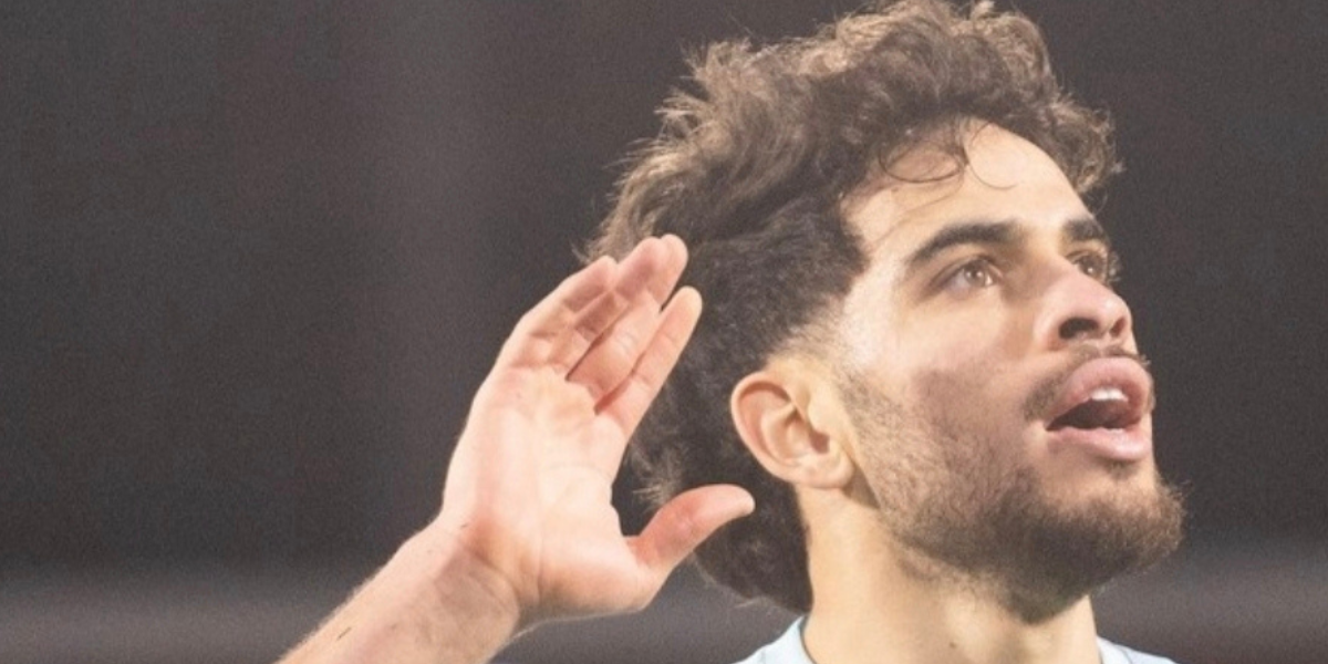 Abde celebrando su gol en Mallorca 