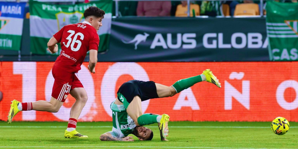 Oso tirando al suelo a Aitor Ruibal