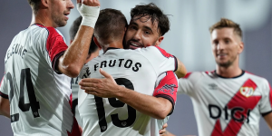 Jugadores del Rayo Vallecano celebrando un gol