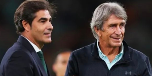 Manuel Pellegrini y Ángel Haro