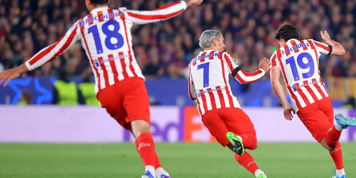 Los jugadores del Atlético de Madrid celebrando un gol