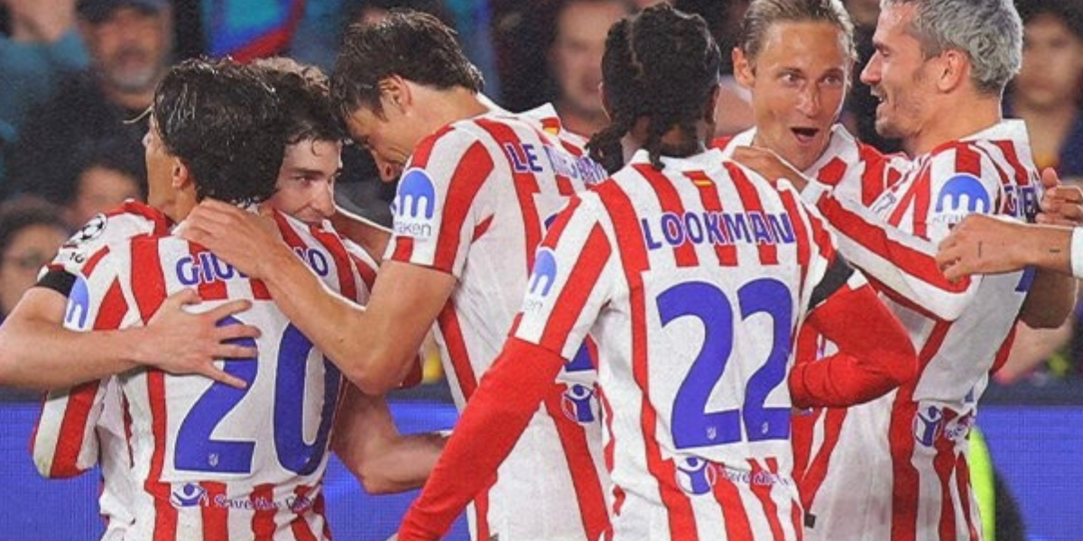 Los jugadores del Atlético de Madrid celebrando un gol